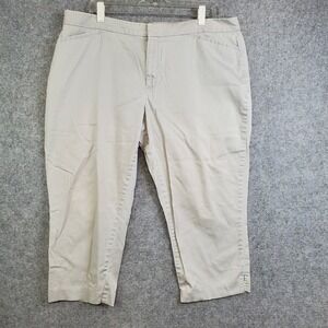 Coldwater Creek Capris Pants Lightweight Beige Natural Fit Women's Size 18